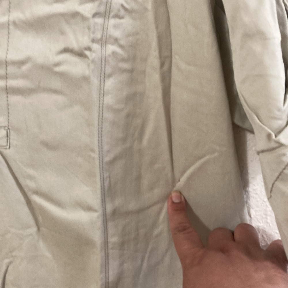 MNG  casual dress short sleeve cotton Beige pocket collared Size M - Picture 16 of 16
